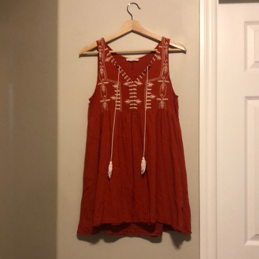 Burnt Orange babydoll Dress
